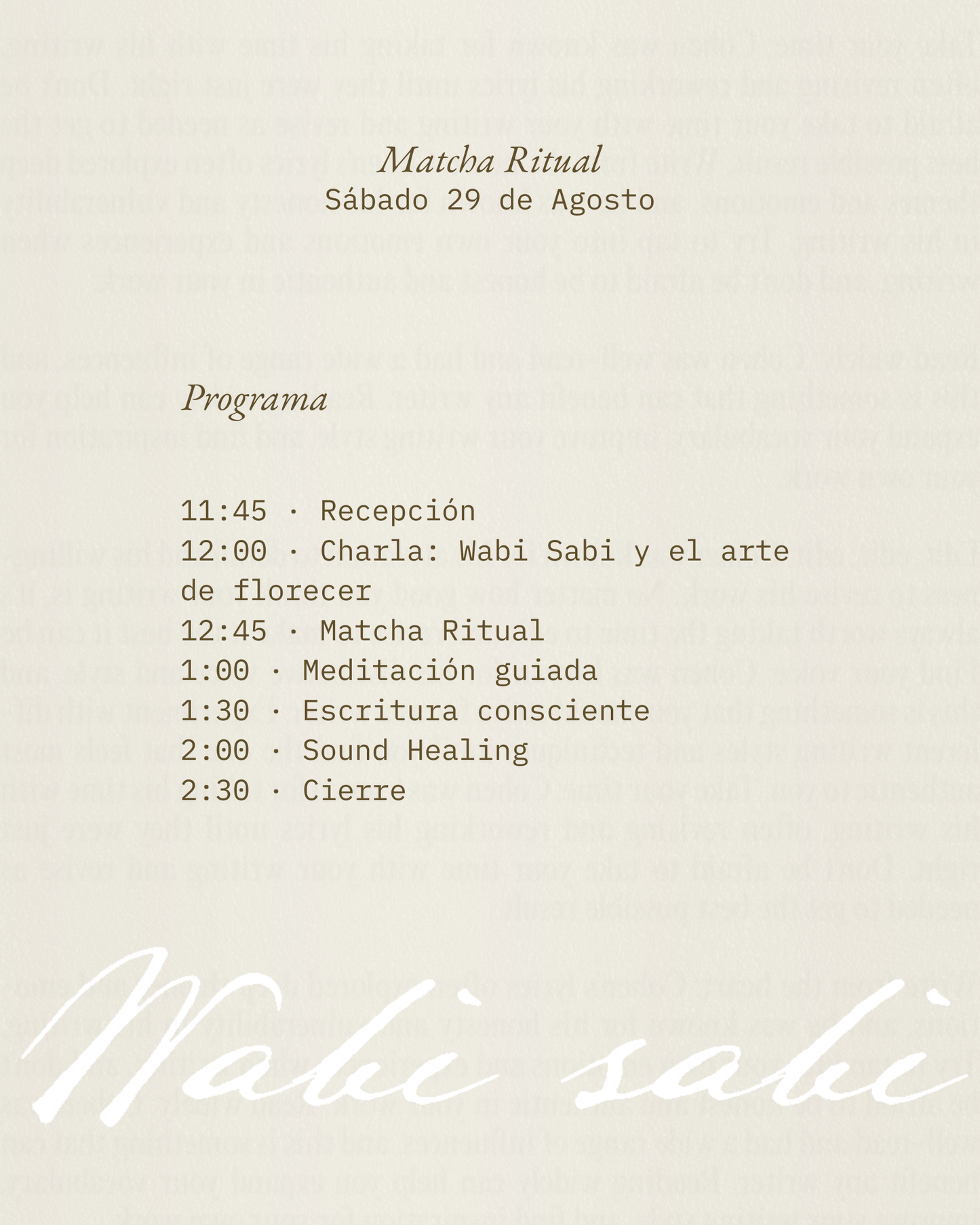 Wabi-Sabi Ritual Kit + Evento